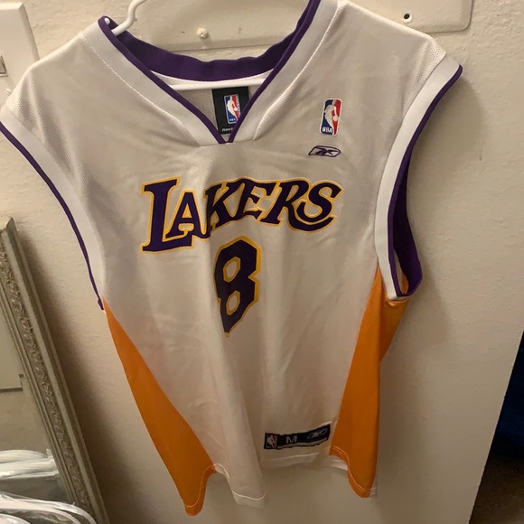Kobe 8 jersey 100 percent real lakers Medium white